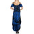 New Zealand Rugby Summer Maxi Dress Silver Fern All Black Mix Ta Moko Blue Style LT9 - Polynesian Pride