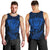 Personalised New Zealand Rugby Men Tank Top Silver Fern All Black Mix Ta Moko Blue Style LT9 - Polynesian Pride