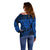 Personalised New Zealand Rugby Off Shoulder Sweater Silver Fern All Black Mix Ta Moko Blue Style LT9 - Polynesian Pride