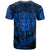 Personalised New Zealand Rugby T Shirt Silver Fern All Black Mix Ta Moko Blue Style LT9 - Polynesian Pride