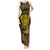 New Zealand Rugby Tank Maxi Dress Silver Fern All Black Mix Ta Moko Gold Style LT9 Women Gold - Polynesian Pride