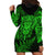 New Zealand Rugby Hoodie Dress Silver Fern All Black Mix Ta Moko Green Style LT9 - Polynesian Pride