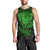 New Zealand Rugby Men Tank Top Silver Fern All Black Mix Ta Moko Green Style LT9 - Polynesian Pride