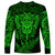 New Zealand Rugby Long Sleeve Shirt Silver Fern All Black Mix Ta Moko Green Style LT9 - Polynesian Pride