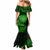 New Zealand Rugby Mermaid Dress Silver Fern All Black Mix Ta Moko Green Style LT9 - Polynesian Pride