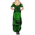 New Zealand Rugby Summer Maxi Dress Silver Fern All Black Mix Ta Moko Green Style LT9 - Polynesian Pride