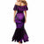 New Zealand Rugby Mermaid Dress Silver Fern All Black Mix Ta Moko Purple Style LT9 - Polynesian Pride