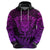 Personalised New Zealand Rugby Hoodie Silver Fern All Black Mix Ta Moko Purple Style LT9 - Polynesian Pride