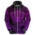 Personalised New Zealand Rugby Hoodie Silver Fern All Black Mix Ta Moko Purple Style LT9 - Polynesian Pride