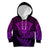 Personalised New Zealand Rugby Kid Hoodie Silver Fern All Black Mix Ta Moko Purple Style LT9 Hoodie Purple - Polynesian Pride