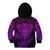 Personalised New Zealand Rugby Kid Hoodie Silver Fern All Black Mix Ta Moko Purple Style LT9 - Polynesian Pride