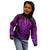 Personalised New Zealand Rugby Kid Hoodie Silver Fern All Black Mix Ta Moko Purple Style LT9 - Polynesian Pride