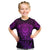 Personalised New Zealand Rugby Kid T Shirt Silver Fern All Black Mix Ta Moko Purple Style LT9 Purple - Polynesian Pride