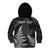 Personalised New Zealand Rugby Kid Hoodie Aotearoa Ka Mate Haka All Black Mix Ta Moko White Style LT9 - Polynesian Pride