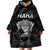 Personalised New Zealand Rugby Wearable Blanket Hoodie Aotearoa Ka Mate Haka All Black Mix Ta Moko White Style LT9 - Polynesian Pride