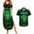 Personalised New Zealand Rugby Couples Matching Summer Maxi Dress and Hawaiian Shirt Aotearoa Ka Mate Haka All Black Mix Ta Moko Green Style LT9 Green - Polynesian Pride