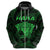 Personalised New Zealand Rugby Hoodie Aotearoa Ka Mate Haka All Black Mix Ta Moko Green Style LT9 - Polynesian Pride