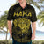 Personalised New Zealand Rugby Hawaiian Shirt Aotearoa Ka Mate Haka All Black Mix Ta Moko Gold Style LT9 - Polynesian Pride