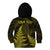 Personalised New Zealand Rugby Kid Hoodie Aotearoa Ka Mate Haka All Black Mix Ta Moko Gold Style LT9 - Polynesian Pride