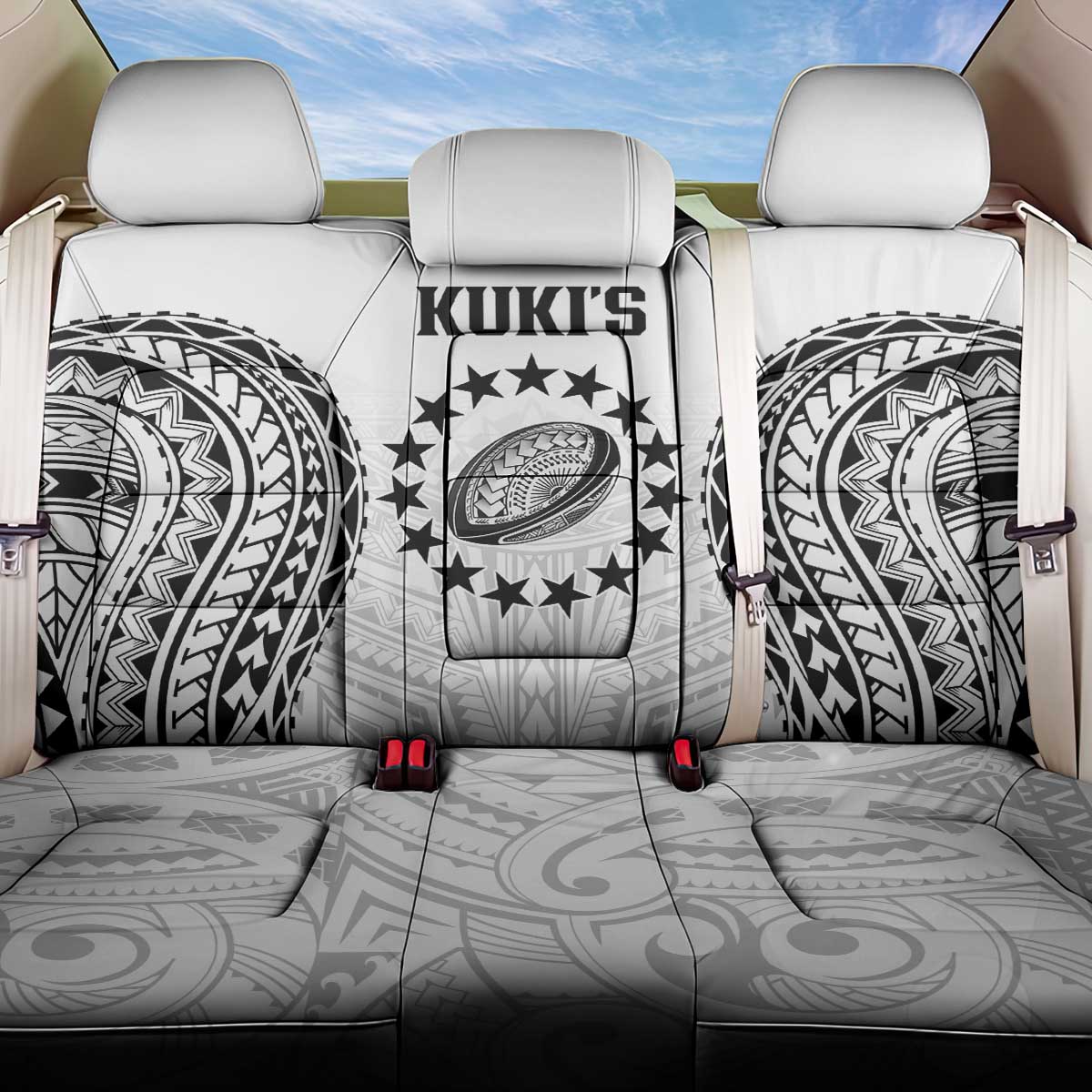 World Rugby Cook Islands Back Car Seat Cover Kukis Make History - Polynesian Pride