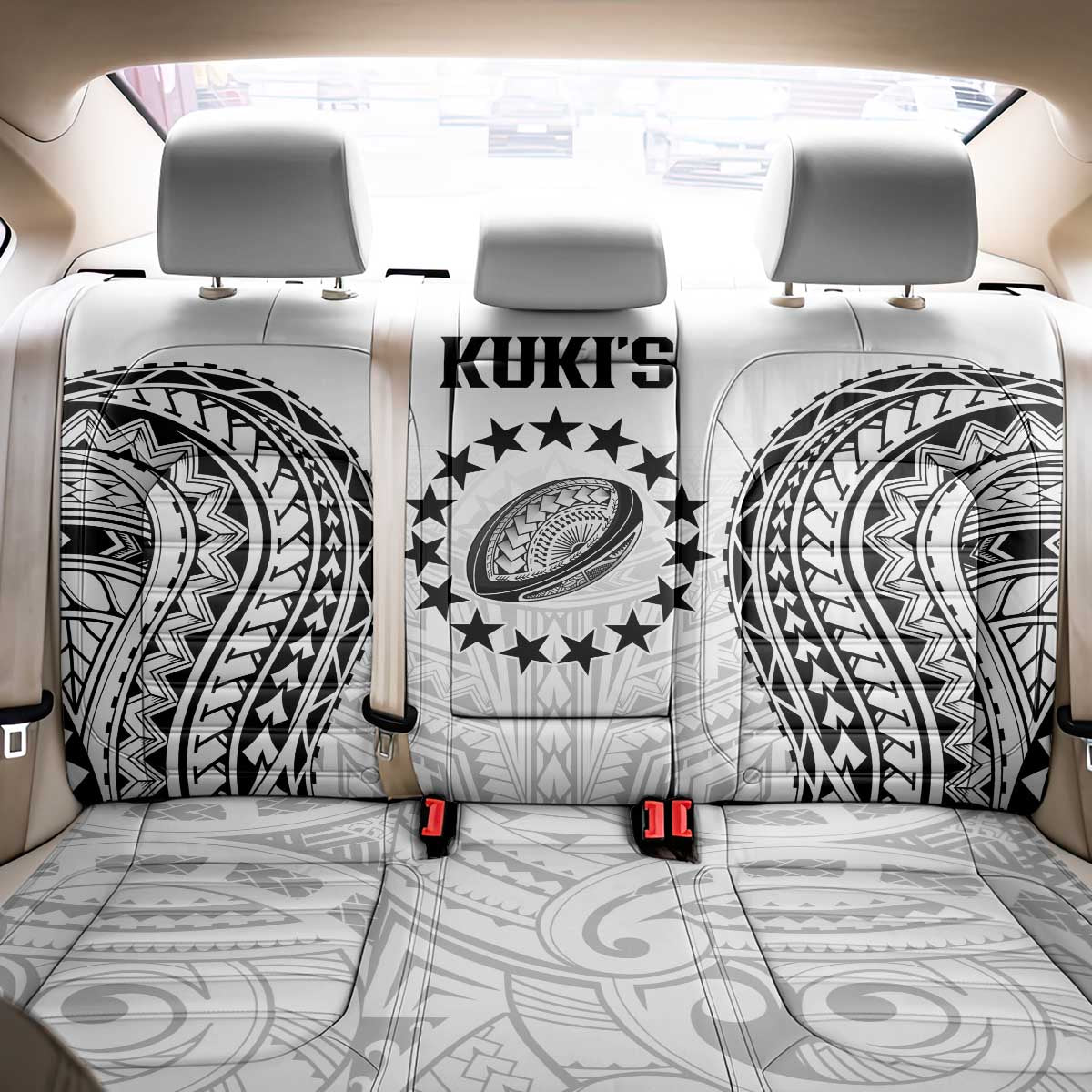World Rugby Cook Islands Back Car Seat Cover Kukis Make History - Polynesian Pride