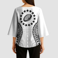 World Rugby Cook Islands Kimono Sleeve Blouse Kukis Make History - Polynesian Pride