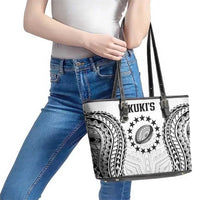 World Rugby Cook Islands Leather Tote Bag Kukis Make History - Polynesian Pride
