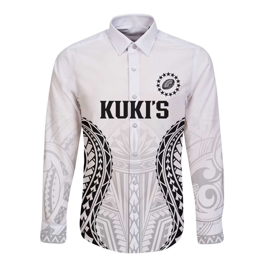 World Rugby Cook Islands Long Sleeve Button Shirt Kukis Make History - Polynesian Pride
