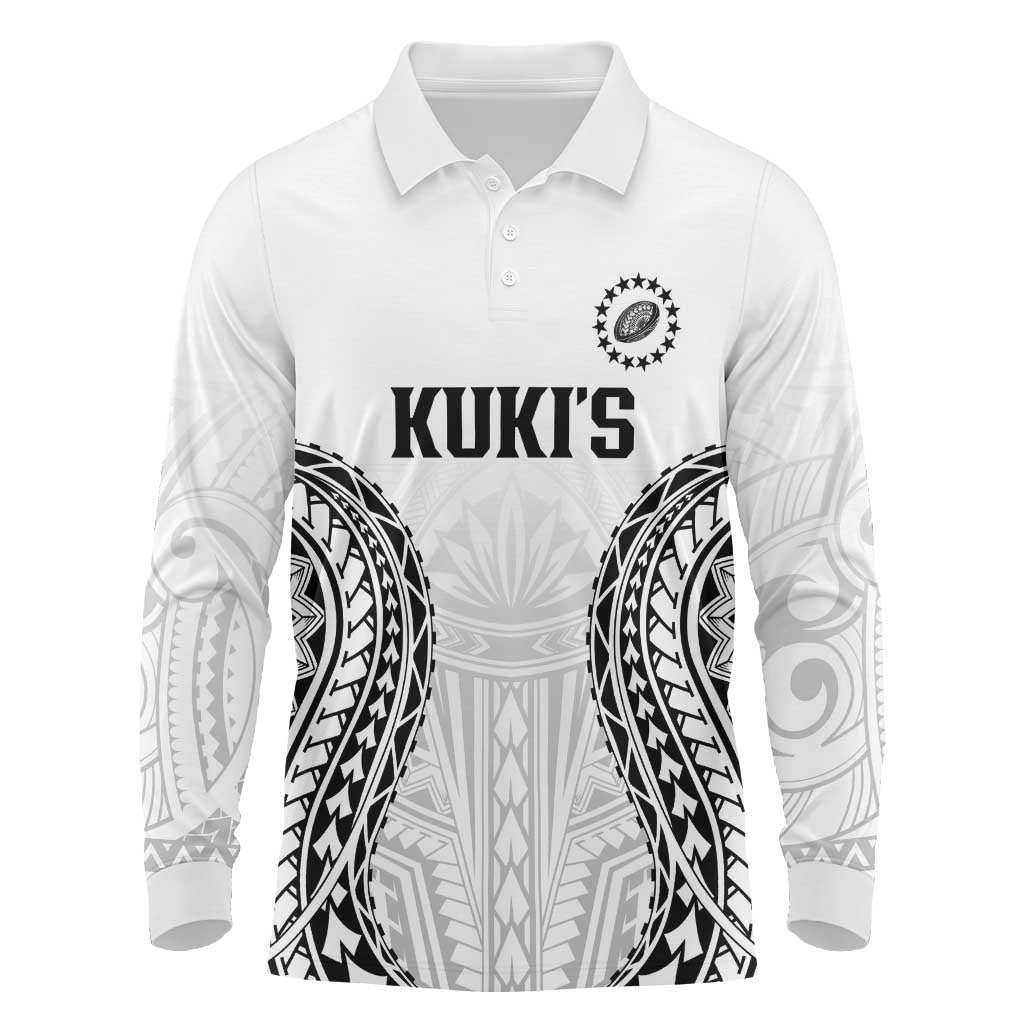 World Rugby Cook Islands Long Sleeve Polo Shirt Kukis Make History - Polynesian Pride