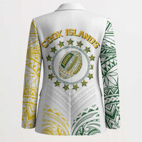 World Rugby Cook Islands Blazer White Polynesian Tribal Pattern - Polynesian Pride