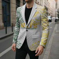 World Rugby Cook Islands Blazer White Polynesian Tribal Pattern - Polynesian Pride