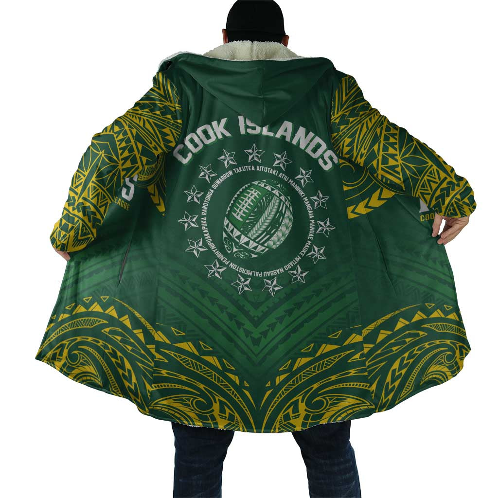 World Rugby Cook Islands Cloak Green Polynesian Tribal Pattern - Polynesian Pride