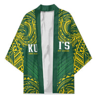 World Rugby Cook Islands Kimono Green Polynesian Tribal Pattern - Polynesian Pride