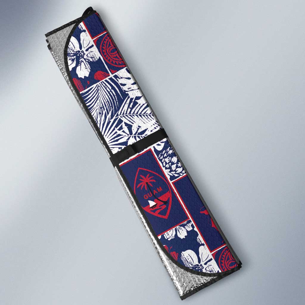 Guam Felis Pasgua Auto Sun Shade Pacific Patchwork Xmas Vibes - Polynesian Pride