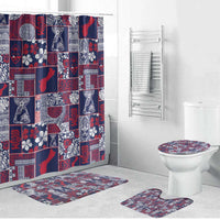 Guam Felis Pasgua Bathroom Set Pacific Patchwork Xmas Vibes - Polynesian Pride