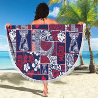 Guam Felis Pasgua Beach Blanket Pacific Patchwork Xmas Vibes - Polynesian Pride