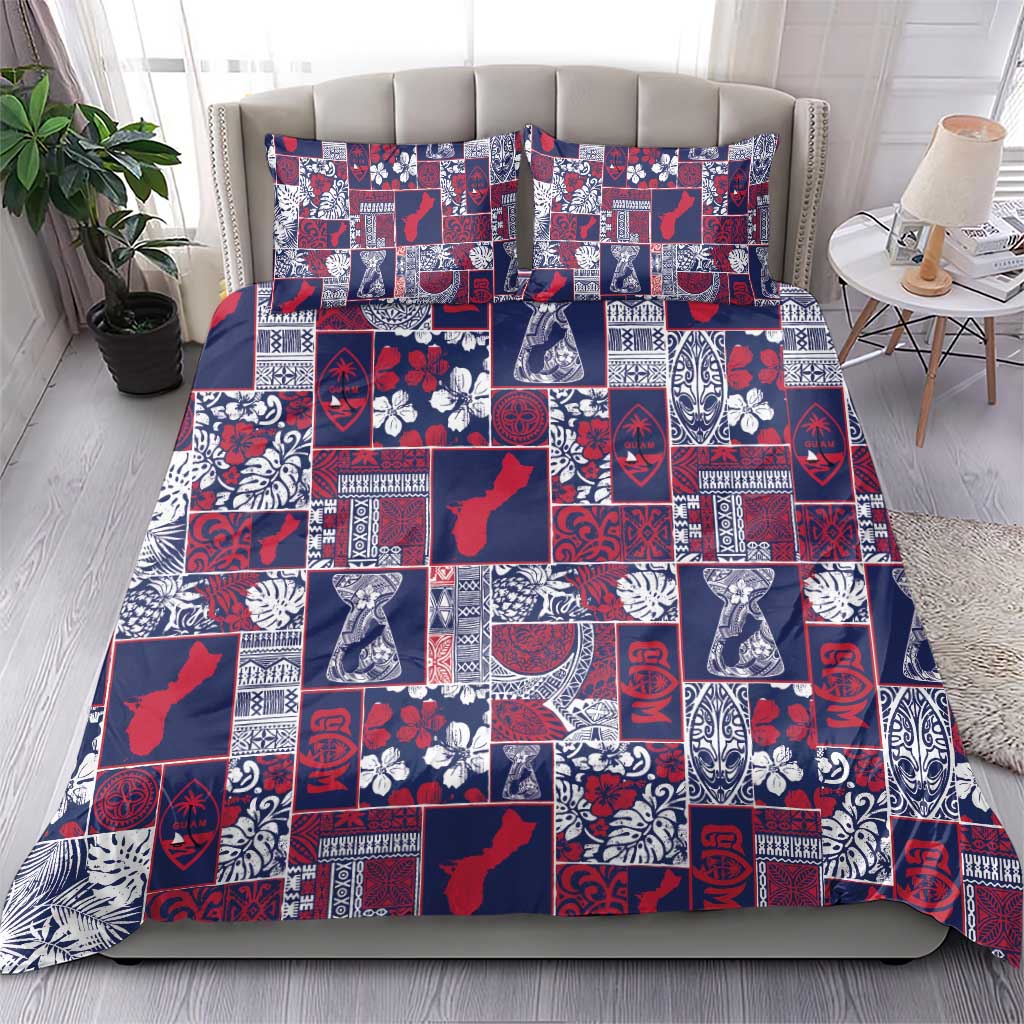 Guam Felis Pasgua Bedding Set Pacific Patchwork Xmas Vibes - Polynesian Pride