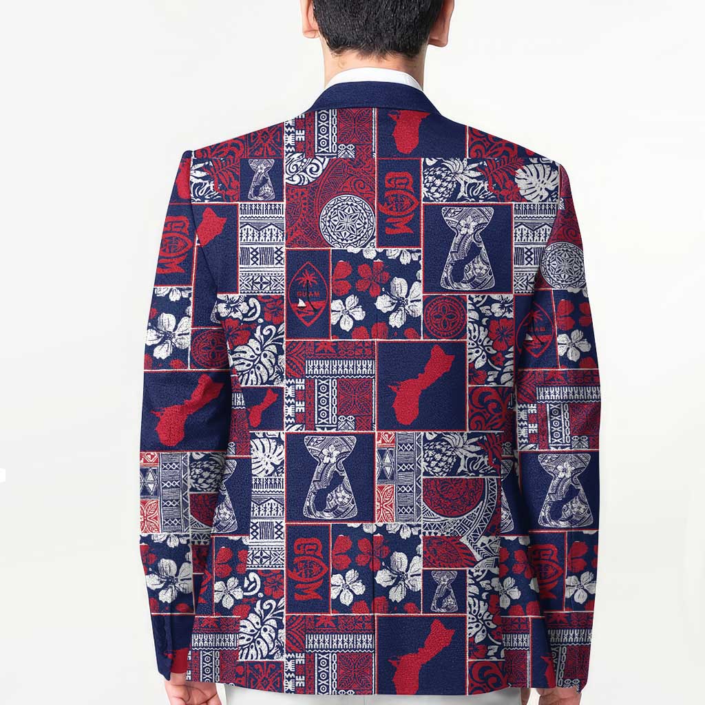 Guam Felis Pasgua Blazer Pacific Patchwork Xmas Vibes - Polynesian Pride