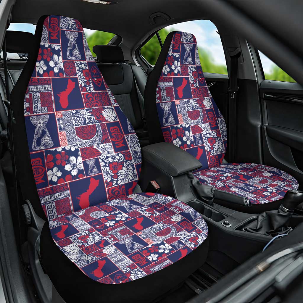 Guam Felis Pasgua Car Seat Cover Pacific Patchwork Xmas Vibes - Polynesian Pride