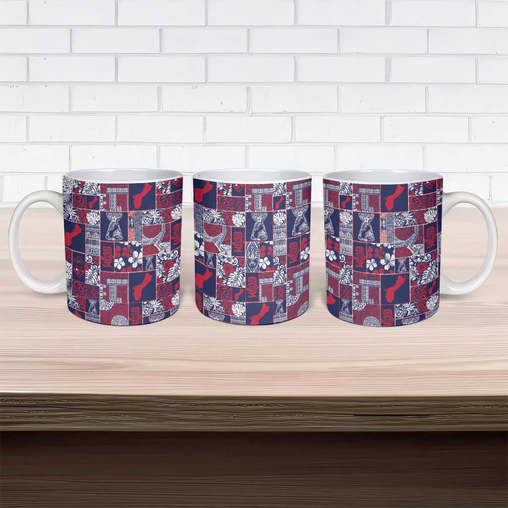 Guam Felis Pasgua Ceramic Mug Pacific Patchwork Xmas Vibes - Polynesian Pride