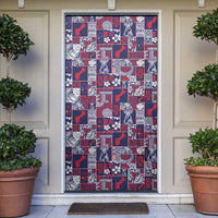 Guam Felis Pasgua Door Cover Pacific Patchwork Xmas Vibes - Polynesian Pride