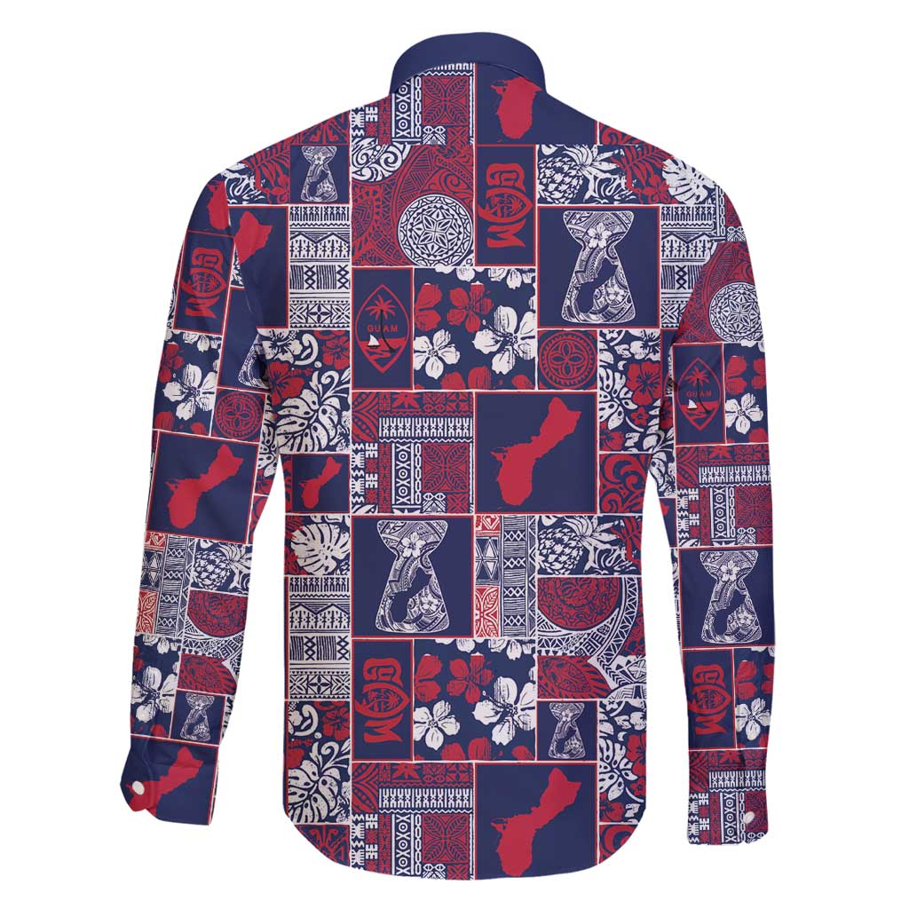 Guam Felis Pasgua Family Matching Long Sleeve Bodycon Dress and Hawaiian Shirt Pacific Patchwork Xmas Vibes - Polynesian Pride