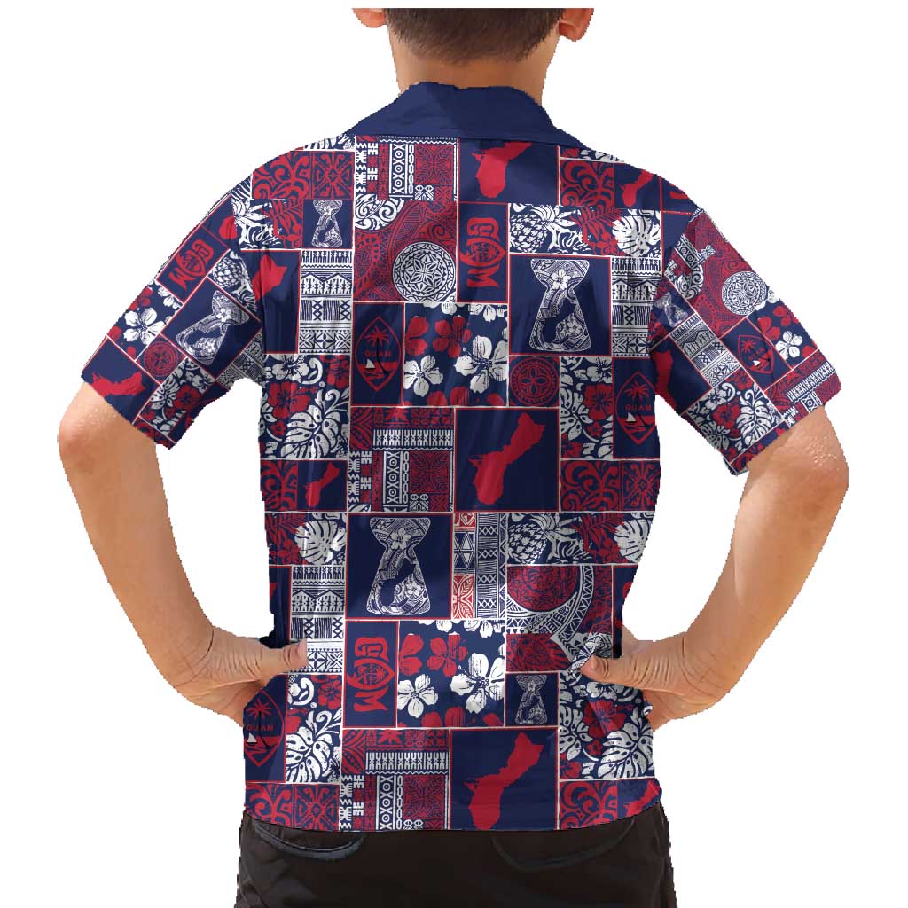 Guam Felis Pasgua Family Matching Mermaid Dress and Hawaiian Shirt Pacific Patchwork Xmas Vibes - Polynesian Pride