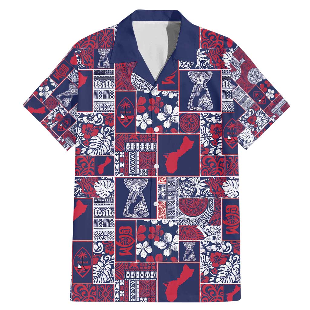 Guam Felis Pasgua Family Matching Mermaid Dress and Hawaiian Shirt Pacific Patchwork Xmas Vibes - Polynesian Pride