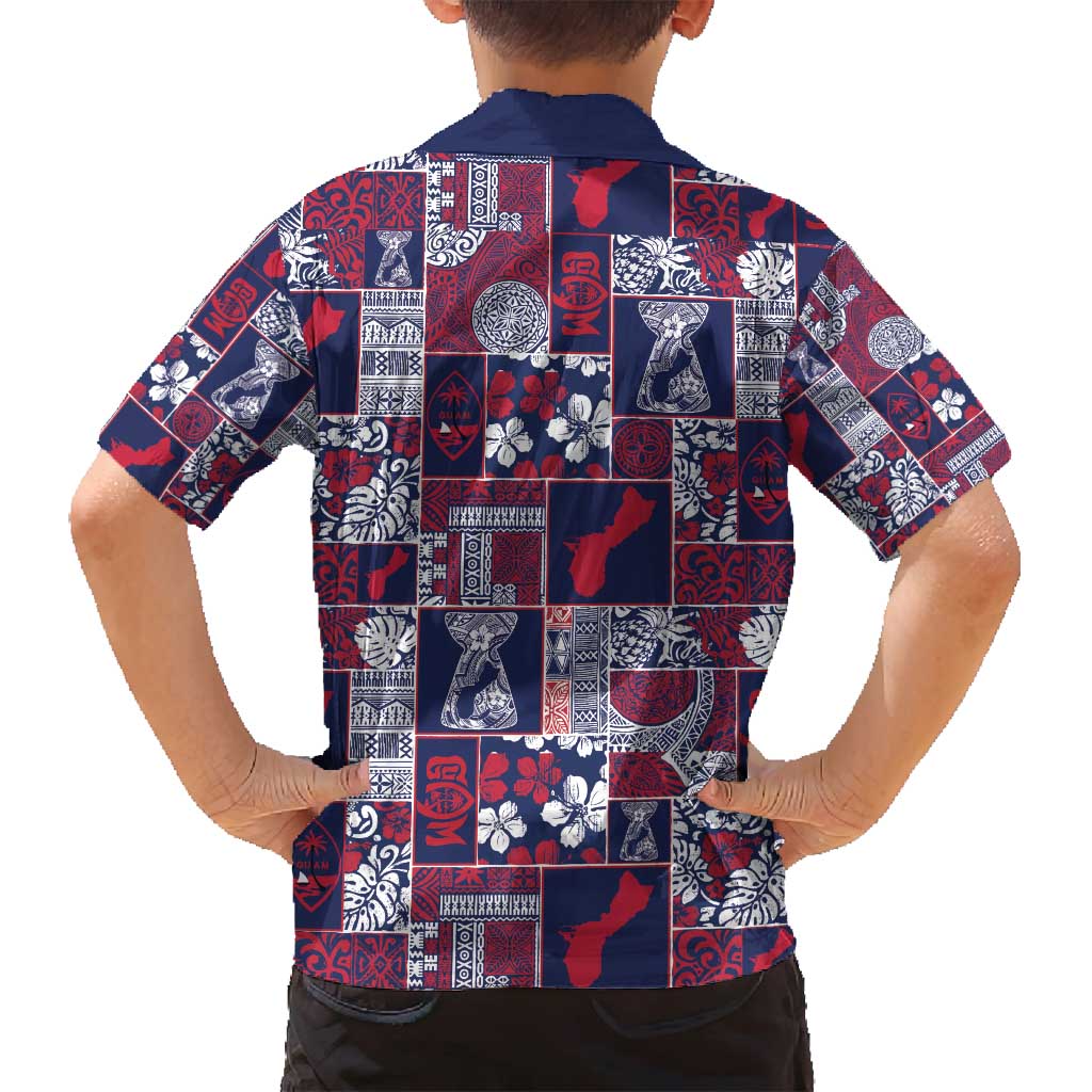 Guam Felis Pasgua Family Matching Puletasi and Hawaiian Shirt Pacific Patchwork Xmas Vibes - Polynesian Pride