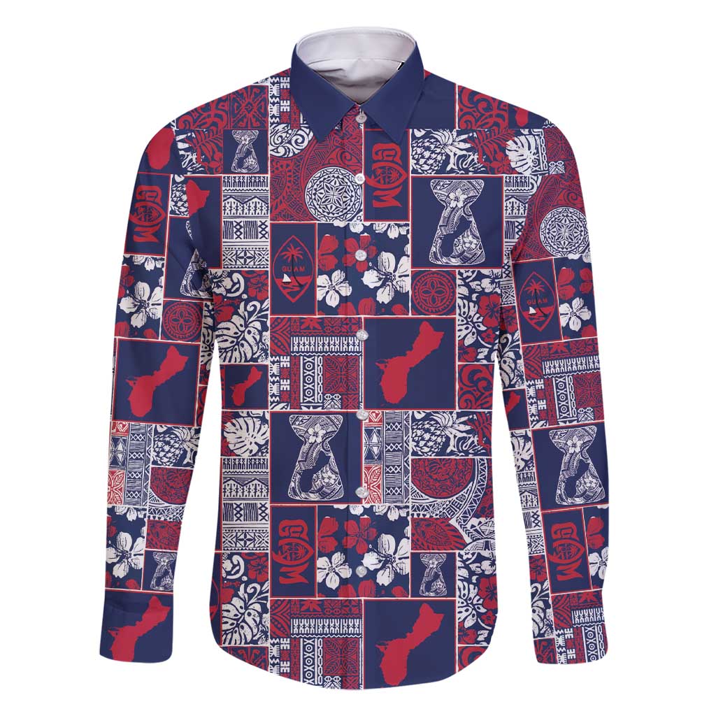 Guam Felis Pasgua Family Matching Short Sleeve Bodycon Dress and Hawaiian Shirt Pacific Patchwork Xmas Vibes - Polynesian Pride