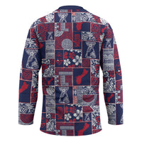 Guam Felis Pasgua Hockey Jersey Pacific Patchwork Xmas Vibes - Polynesian Pride
