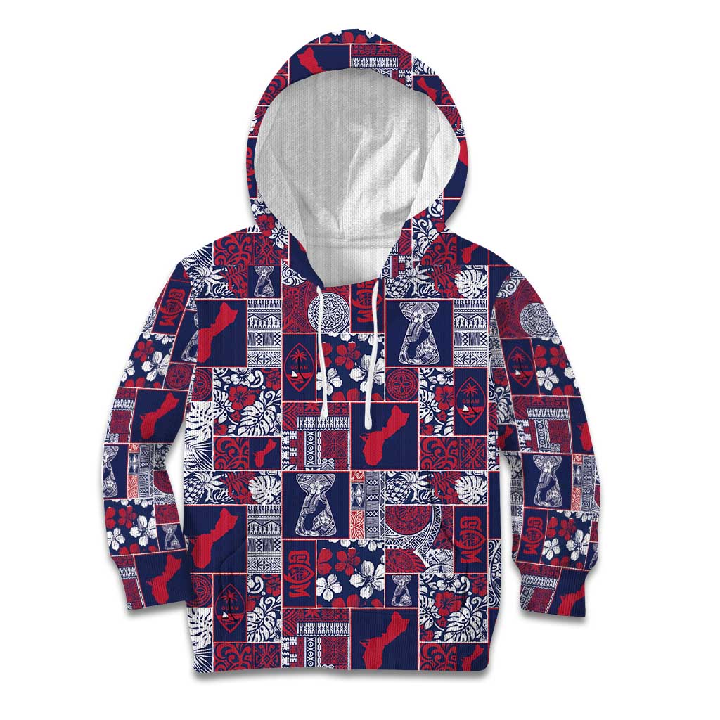 Guam Felis Pasgua Kid Hoodie Pacific Patchwork Xmas Vibes - Polynesian Pride