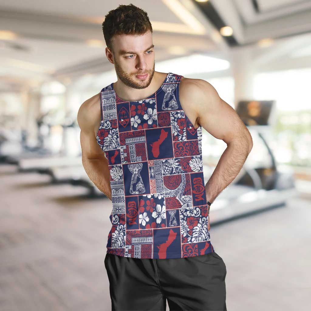 Guam Felis Pasgua Men Tank Top Pacific Patchwork Xmas Vibes - Polynesian Pride