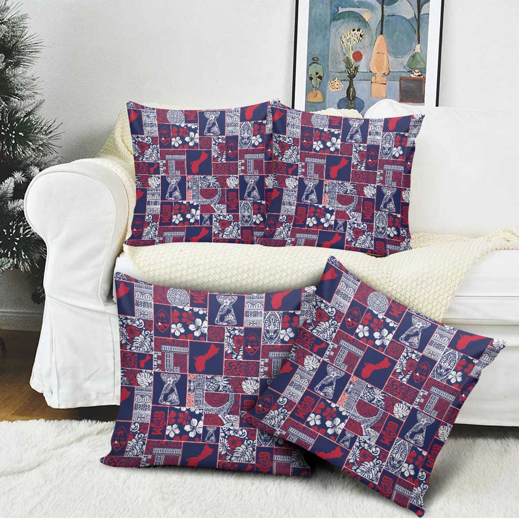 Guam Felis Pasgua Pillow Cover Pacific Patchwork Xmas Vibes - Polynesian Pride